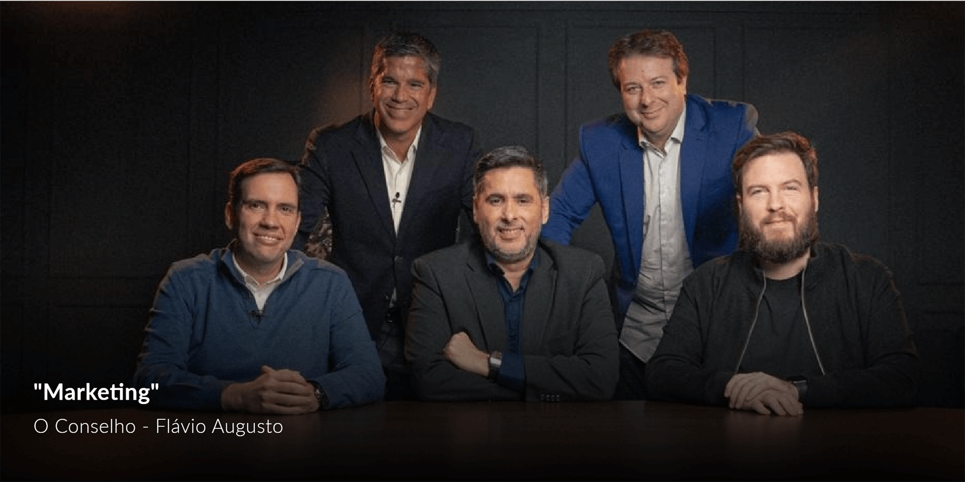 Flavio augusto e convidados da mesa de marketing e branding